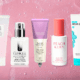 Selection of five gel moisturizers in a row